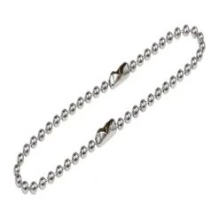 Hillman 6 in. D Metal Silver Beaded Chain Key Ring