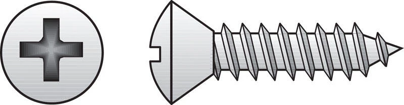 Hillman No. 6 X 1-1/2 in. L Phillips Oval Head Sheet Metal Screws 100 pk 1 Hillman No. 6 X 1-1/2 in. L Phillips Oval Head Sheet Metal Screws 100 pk