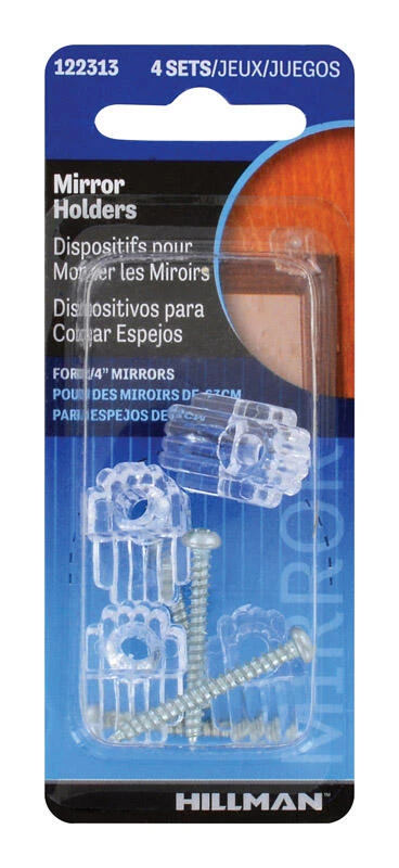 Hillman AnchorWire Holder Kit Mirror Holder 4 pk 2 Hillman AnchorWire Holder Kit Mirror Holder 4 pk - Image 2