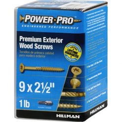 Hillman Power Pro No. 9 X 2-1/2 in. L Star Flat Head Premium Deck Screws 1 lb 100 pk -Cheap HILLMAN Store 6971c66d 81b0 46dd 9194 3b148b63197c