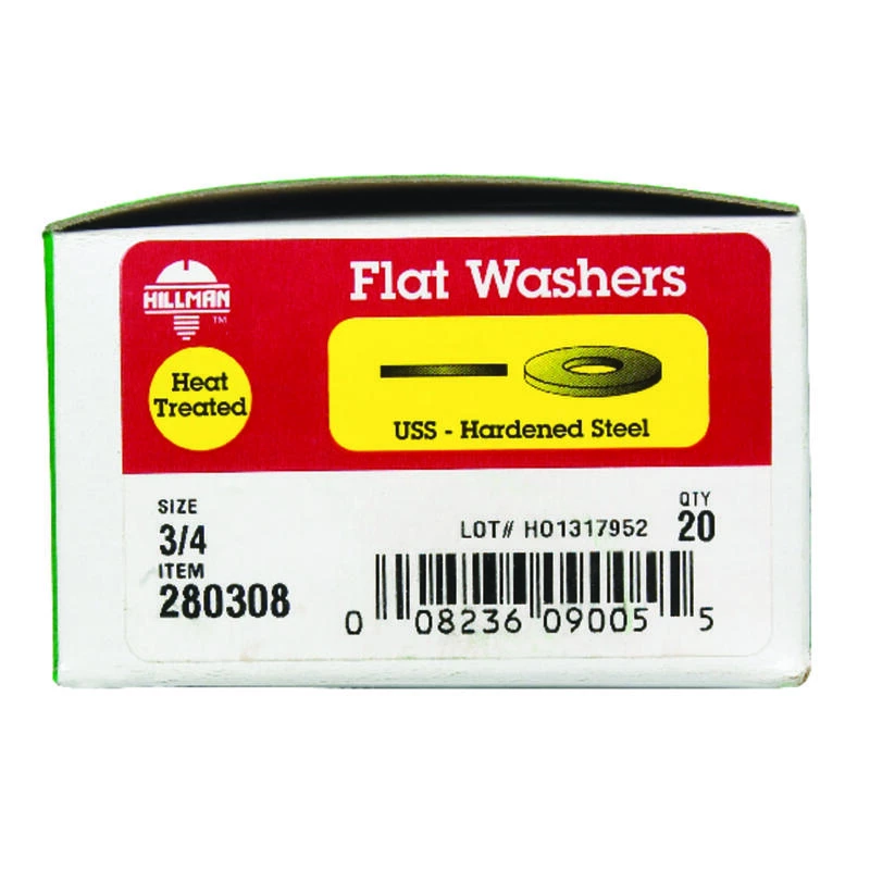 Hillman Yellow Dichromate Steel 3/4 in. USS Flat Washer 20 pk 2 Hillman Yellow Dichromate Steel 3/4 in. USS Flat Washer 20 pk - Image 2
