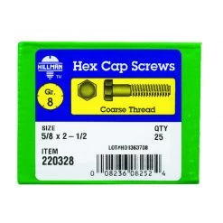 Hillman 5/8 in. D X 2-1/2 in. L Heat Treated Steel Hex Head Cap Screw 25 pk -Cheap HILLMAN Store 6ee26606 cb10 4e9c a836 23fd0dfa1df7
