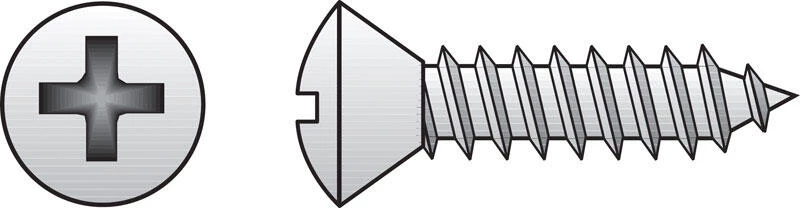 Hillman No. 6 X 3/4 in. L Phillips Oval Head Sheet Metal Screws 100 pk 1 Hillman No. 6 X 3/4 in. L Phillips Oval Head Sheet Metal Screws 100 pk