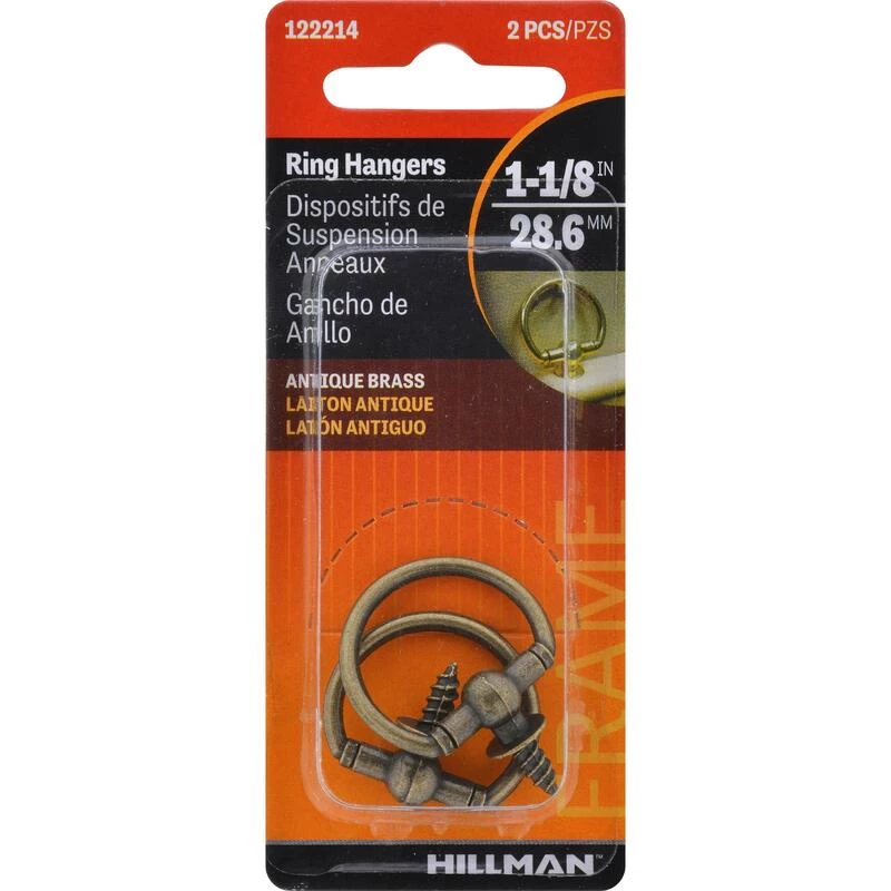 Hillman AnchorWire Antique Round Ring Hanger 2 pk 2 Hillman AnchorWire Antique Round Ring Hanger 2 pk - Image 2
