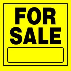 Hillman English Yellow Sign 11 in. H X 11 in. W