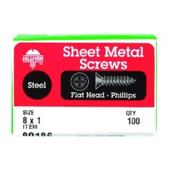Hillman No. 8 X 1 in. L Phillips Flat Head Sheet Metal Screws 100 pk -Cheap HILLMAN Store 72e7569a c64a 458c ae7e 0e6b3ee55dc7