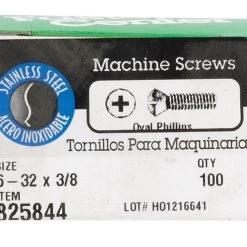 Hillman No. 6-32 X 3/8 in. L Phillips Oval Head Stainless Steel Machine Screws 100 pk -Cheap HILLMAN Store 73b0a001 0f5c 43cd befb b6974f2b7a5c