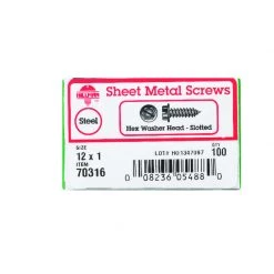 Hillman No. 12 X 1 in. L Slotted Hex Washer Head Sheet Metal Screws 100 pk -Cheap HILLMAN Store 78bf8db2 93a2 4222 9c04 d35590d93134