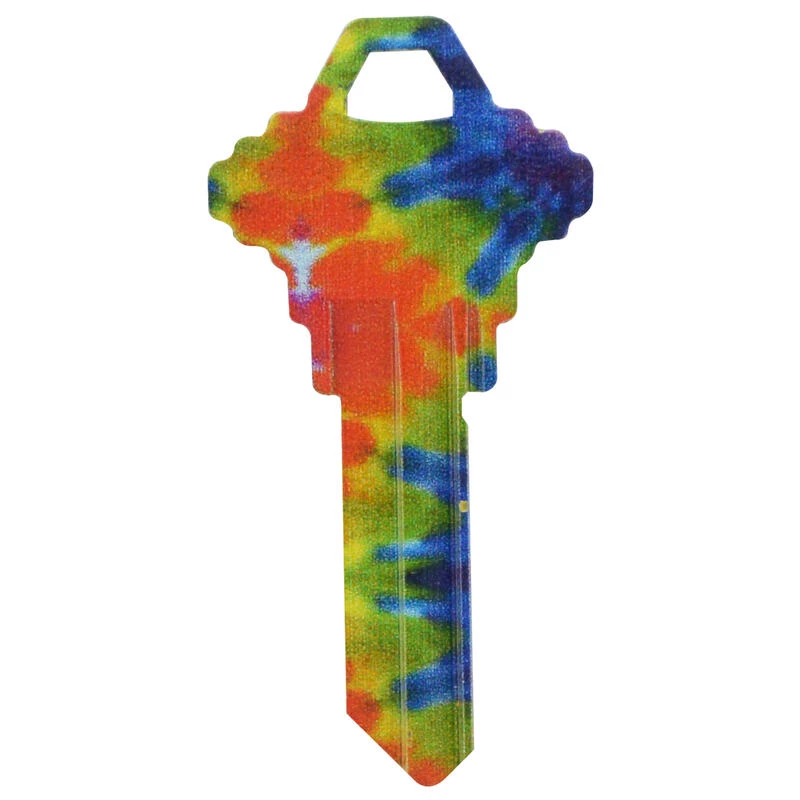Hillman Wackey Tie Dyed House/Office Universal Key Blank Schlage/68 SC1 Single 1 Hillman Wackey Tie Dyed House/Office Universal Key Blank Schlage/68 SC1 Single