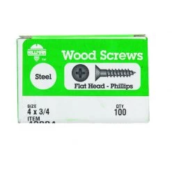 Hillman No. 4 X 3/4 in. L Phillips Zinc-Plated Wood Screws 100 pk -Cheap HILLMAN Store 7c5ca0c2 9b45 4f38 9932 421577ed8c47