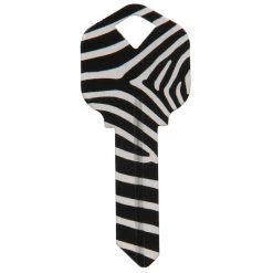 Hillman Wackey Zebra House/Office Universal Key Blank Single