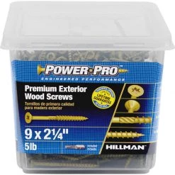 Hillman Power Pro No. 9 X 2-1/4 in. L Star Flat Head Deck Screws 5 lb 565 pk -Cheap HILLMAN Store 82623ee6 be29 4f72 8b52 1f99c816ae18