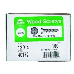 Hillman No. 12 X 4 in. L Phillips Zinc-Plated Wood Screws 100 pk -Cheap HILLMAN Store 83bd95f9 b253 40d1 9379 8a3d8a933786