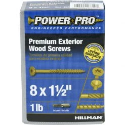 Hillman Power Pro No. 8 X 1-1/2 in. L Star Exterior Wood Screw 1 lb -Cheap HILLMAN Store 84f77d8a 88ec 4041 ac11 45ad9d27d16c