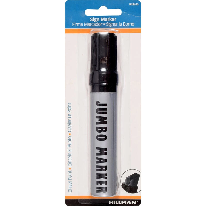 Hillman Black Chisel Tip Jumbo Marker 1 pk 1 Hillman Black Chisel Tip Jumbo Marker 1 pk
