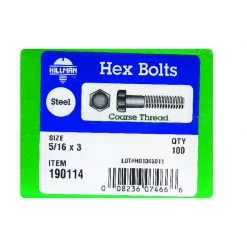 Hillman 5/16 in. D X 3 in. L Zinc Plated Steel Hex Bolt 100 pk -Cheap HILLMAN Store 87dca9fb cfe0 46af 813a 39de74fabf9e