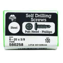 Hillman No. 6-20 X 3/8 in. L Phillips Pan Head Sheet Metal Screws 100 pk -Cheap HILLMAN Store 895eb34b 7ee0 4b56 b82f aaf810455d18