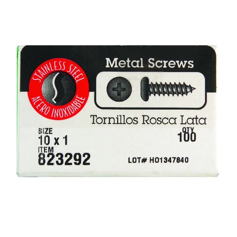 Hillman No. 10 X 1 in. L Phillips Pan Head Sheet Metal Screws 100 pk 2 Hillman No. 10 X 1 in. L Phillips Pan Head Sheet Metal Screws 100 pk - Image 2