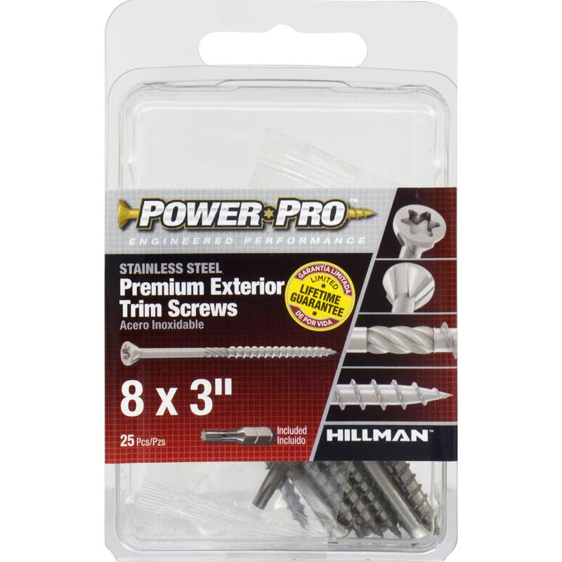 Hillman Power Pro No. 8 X 3 in. L Star Trim Screws 25 pk 3 Hillman Power Pro No. 8 X 3 in. L Star Trim Screws 25 pk - Image 3