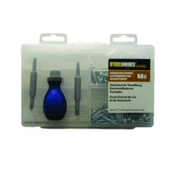 Hillman Assorted Hex/Slotted Flat Head Assorted Screw and Driver Assortment 1 pk