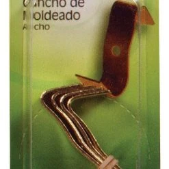 Hillman AnchorWire Brass-Plated Gold Wide Molding Hook 4 pk