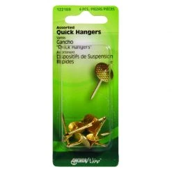 Hillman AnchorWire Brass-Plated Assorted Quick Hanger 10 lb 6 pk