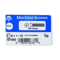 Hillman No. 8-32 X 1-1/2 in. L Phillips Flat Head Zinc-Plated Steel Machine Screws 100 pk -Cheap HILLMAN Store 9392083c 6f5e 40f9 bd74 dd0610f74c5a