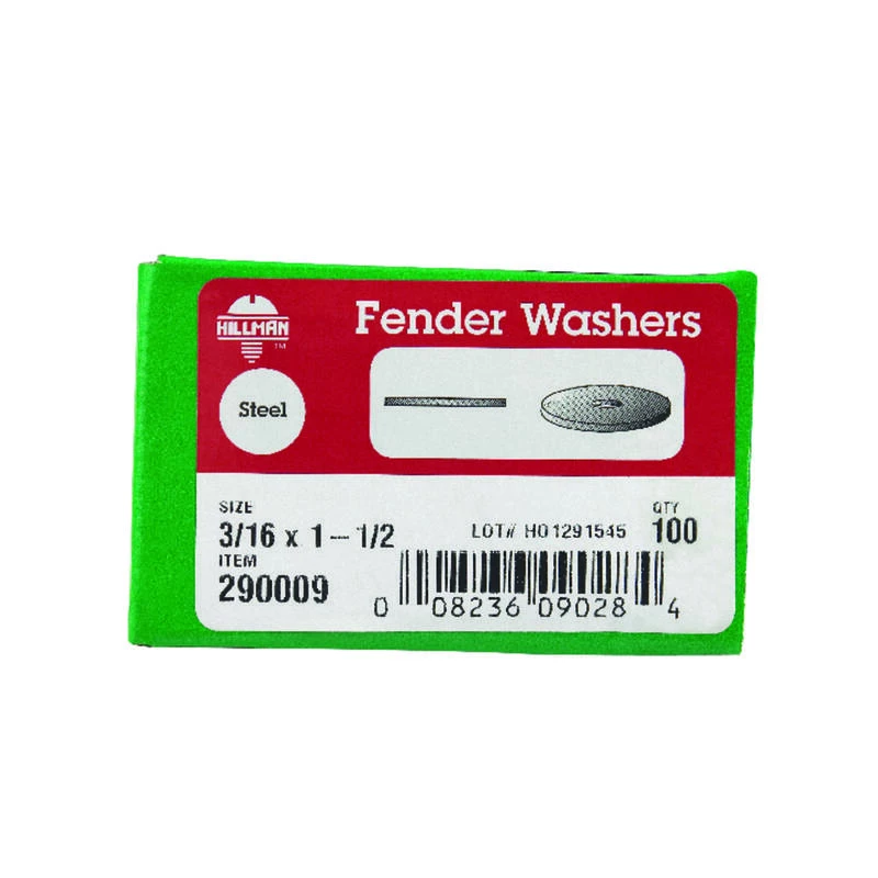Hillman Zinc-Plated Steel 3/16 in. Fender Washer 100 pk 2 Hillman Zinc-Plated Steel 3/16 in. Fender Washer 100 pk - Image 2