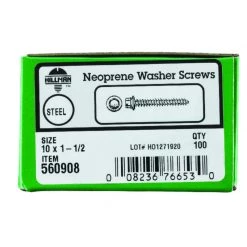 Hillman No. 10 X 1-1/2 in. L Hex Hex Head Screws w/Washers 100 pk -Cheap HILLMAN Store 98b12603 5f0d 49bb b68a 5725a96cc140