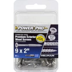Hillman Power Pro No. 9 X 2 in. L Star Flat Head Exterior Deck Screws 35 pk -Cheap HILLMAN Store 9928d310 4e1f 40fe ad65 3b7b3cb96e8e