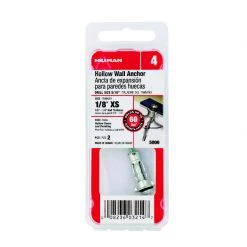 Hillman 1/8 in. D X 1 in. L Metal Hollow Head Hollow Wall Anchors 2 pk