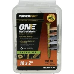 Hillman POWERPRO ONE No. 10 X 2 in. L Star Flat Head Multi-Material Screw 1 lb 95 pk -Cheap HILLMAN Store 9a152d69 c3e1 46d6 aacf 8d86cd797184