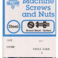 Hillman No. 10-24 X 2 in. L Slotted Round Head Zinc-Plated Steel Machine Screws 5 pk