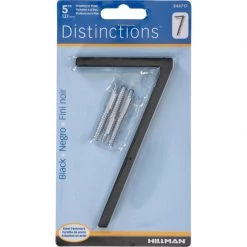 Hillman Distinctions 5 in. Black Steel Screw-On Number 7 1 pc