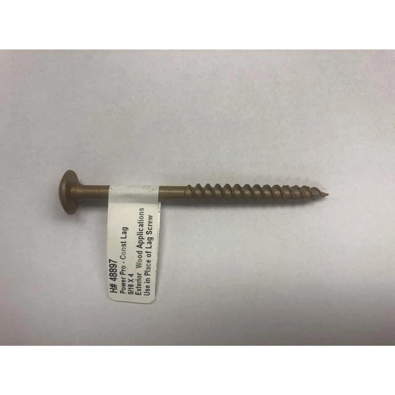 Hillman Power Pro 5/16 in. X 4 in. L Star Steel Lag Screw 1 pk 1 Hillman Power Pro 5/16 in. X 4 in. L Star Steel Lag Screw 1 pk