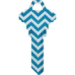 Hillman Wackey Blue & White House/Office Universal Key Blank Single