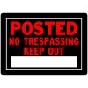 Hillman English Black No Trespassing Sign 10 in. H X 14 in. W