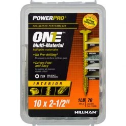 Hillman PowerPro One No. 10 X 2-1/2 in. L Star Wafer Head Multi-Material Screw 1 lb 70 pk