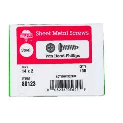 Hillman No. 14 X 2 in. L Phillips Pan Head Sheet Metal Screws 100 pk -Cheap HILLMAN Store a3a15125 52e0 4334 838c e5fc24bfc1b2