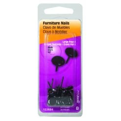 Hillman Large Brass-Plated Black Brass Furniture Nails 25 pk