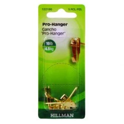 Hillman AnchorWire Brass-Plated Gold Professional Picture Hanger 10 lb 5 pk