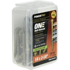 Hillman POWERPRO ONE 1/4 in. X 2-1/4 in. L Star Hex Washer Head Multi-Material Screw 1 lb 46 pk -Cheap HILLMAN Store a874bc31 8027 419b acce 7317c6f5558a