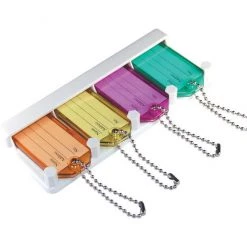 Hillman Metal/Plastic Assorted Labeling/ID Key Holder