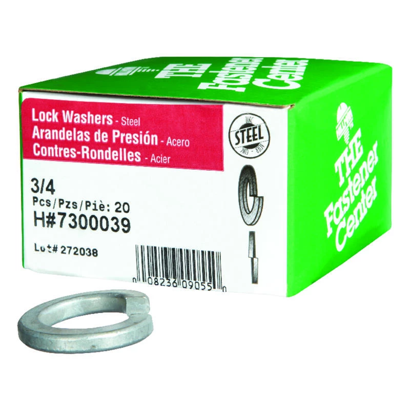 Hillman 3/4 in. D Zinc-Plated Steel Split Lock Washer 20 pk 1 Hillman 3/4 in. D Zinc-Plated Steel Split Lock Washer 20 pk