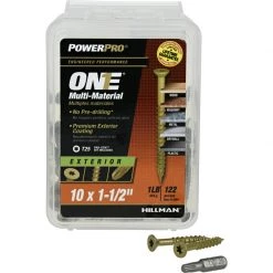 Hillman POWERPRO ONE No. 10 X 1-1/2 in. L Star Flat Head Multi-Material Screw 1 lb 122 pk