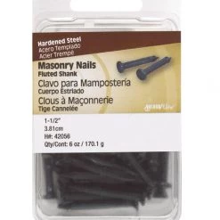 Hillman 1-1/2 in. Masonry Steel Nail Flat Head