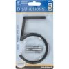 Hillman Distinctions 5 in. Black Steel Screw-On Number 5 1 pc