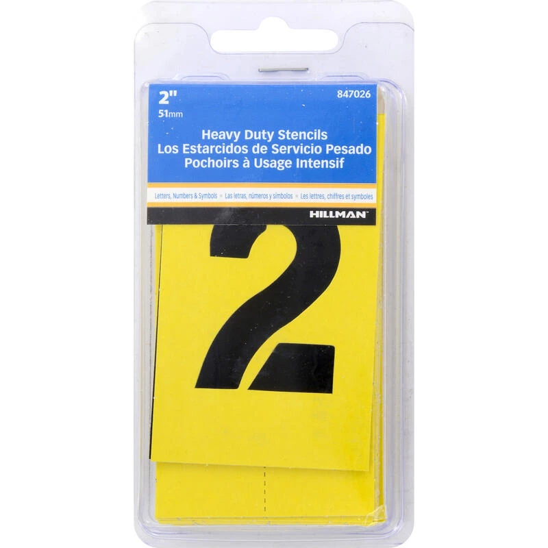 Hillman 2 in. L Heavy Duty Stencil Kit 1 Hillman 2 in. L Heavy Duty Stencil Kit