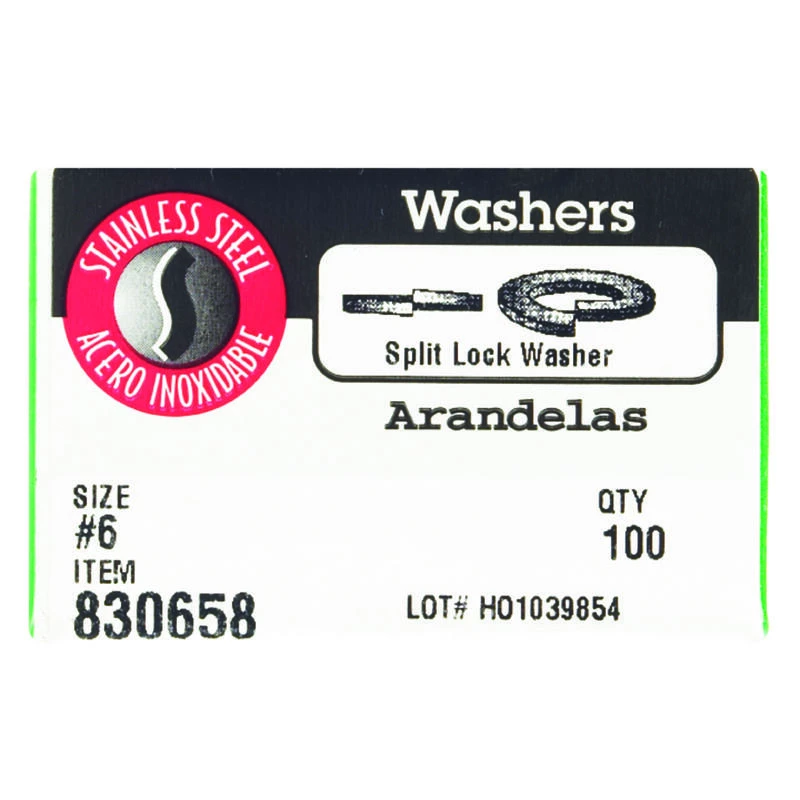 Hillman Stainless Steel Split Lock Washer 100 pk 2 Hillman Stainless Steel Split Lock Washer 100 pk - Image 2