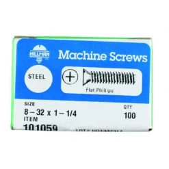 Hillman No. 8-32 X 1-1/4 in. L Phillips Flat Head Zinc-Plated Steel Machine Screws 100 pk -Cheap HILLMAN Store af32eea9 6af1 42dd 99fa 8e20b4bcb0ad